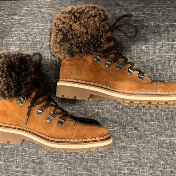 Sam Edelman “Bowen” Suede + Faux Fur Boots – Women’s 8 – Luggage Brown - Picture 5 of 11